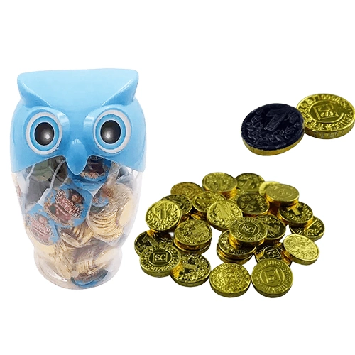 Manufacturer Wholesale Halal OEM Hot Sell Owl Jar Packaging Coins Chocolate Candy