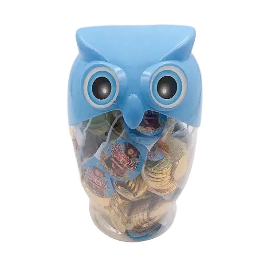 Manufacturer Wholesale Halal OEM Hot Sell Owl Jar Packaging Coins Chocolate Candy