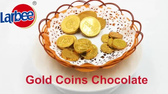 Moedas de ouro doces de alta qualidade em bolsas de chocolate para crianças